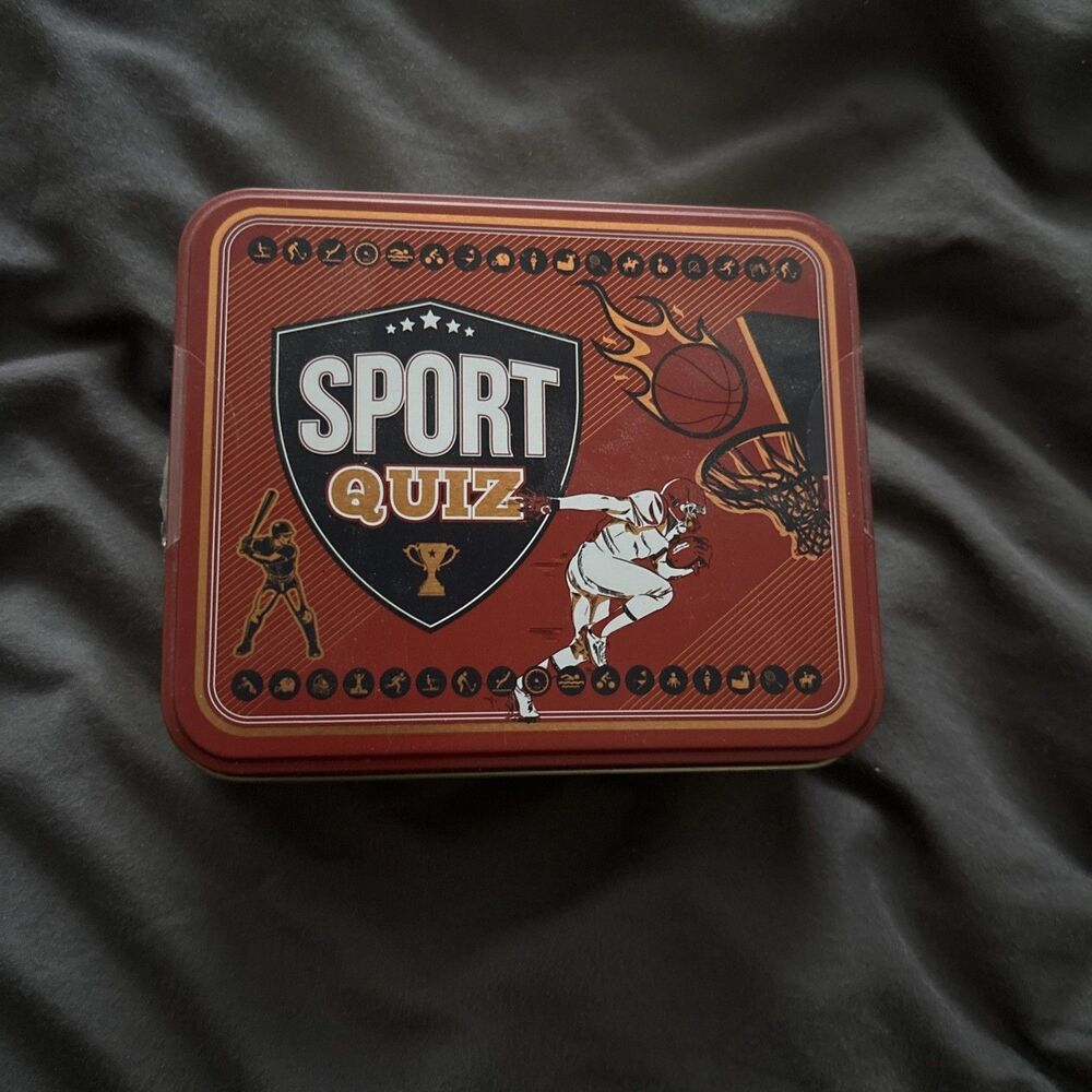 NEW Trivia Sport Quiz Tin Game ~ 50 Quiz Cards w/ 100 Questions